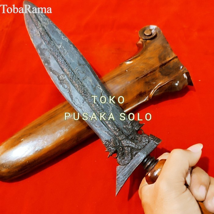 KERIS BETHOK NAGA KEMBAR TEMANTEN ALUSAN ISTIMEWA antik