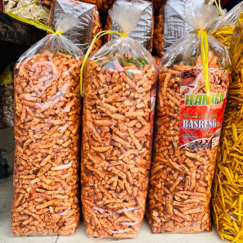 

1 BAL BASRENG STIK PEDAS DAUN JERUK 2KG HF SNACK KILOAN MURAH
