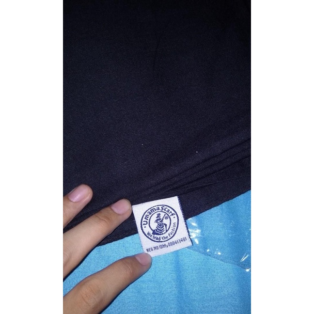 BASIC VOAL WARNA KHUSUS HITAM BY Umama SCARF HIJAB KERUDUNG SEGI EMPAT