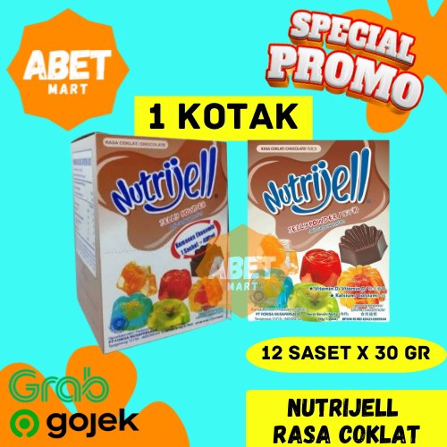 

NutriJell Coklat 30 Gr 1 Box Isi 12 Pcs - 30Gr Pak Sachet Puding Jelly