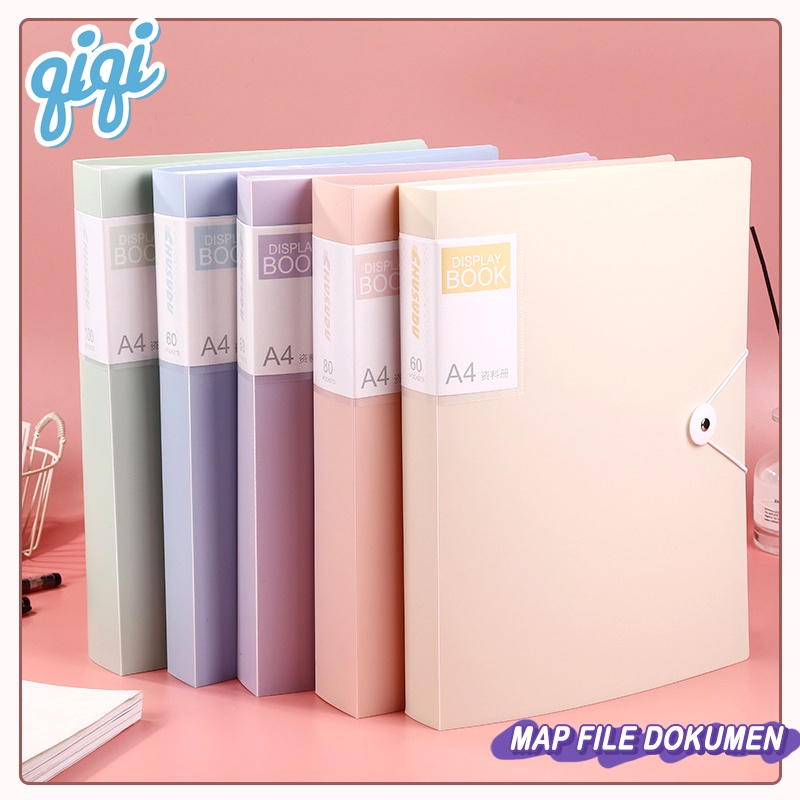 map dokumen aesthetic A4 map folder f4 clear holder Document Keeper/map plastik dokumen - Qiqi Treas