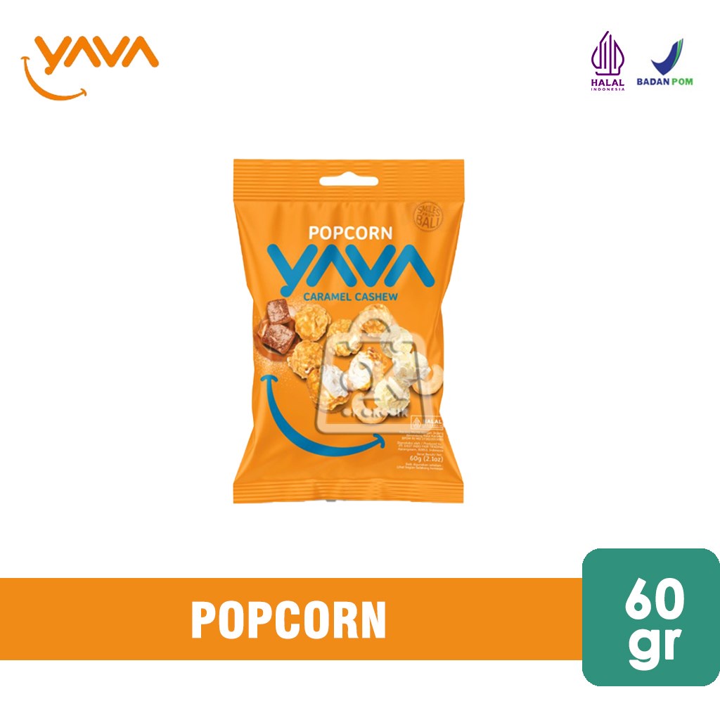 

Popcorn Yava Caramel Cashew / Snack Popcorn Caramel Cashew (60 gr)