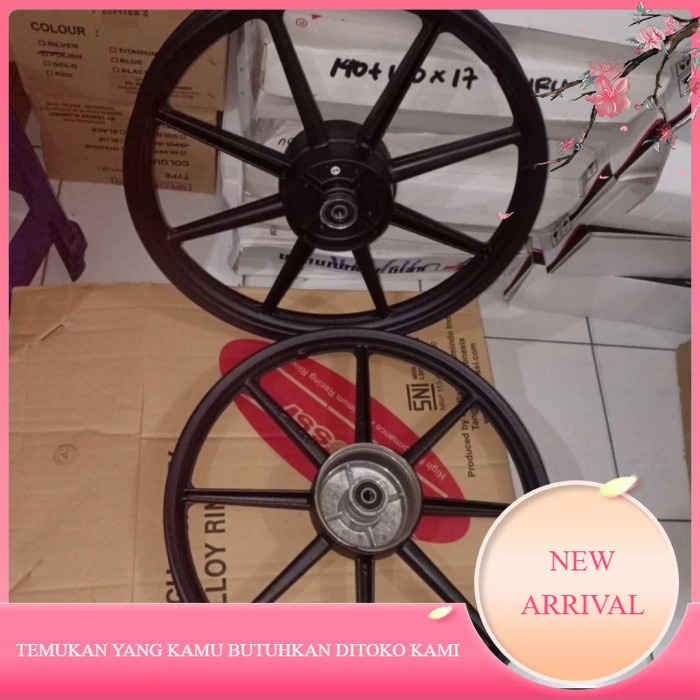 velg racing V Rossi palang 8 Honda grand - Astrea legenda grand - Hitam, 140+160x17