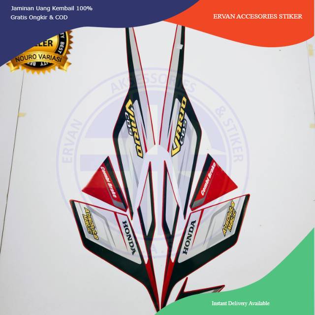striping honda vario cbs 110 karbu 2009 merah standar stiker motor kualitas