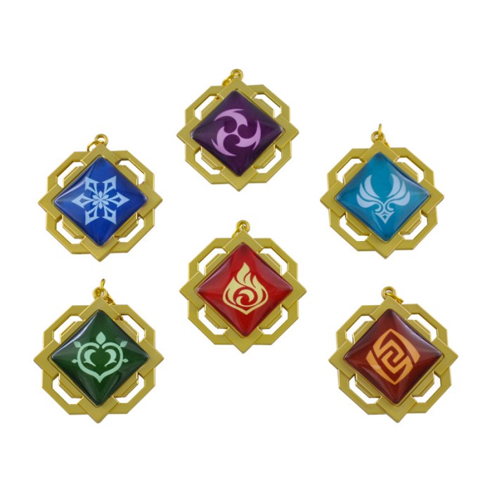 Genshin Impact Liyue Vision Metal Keychain