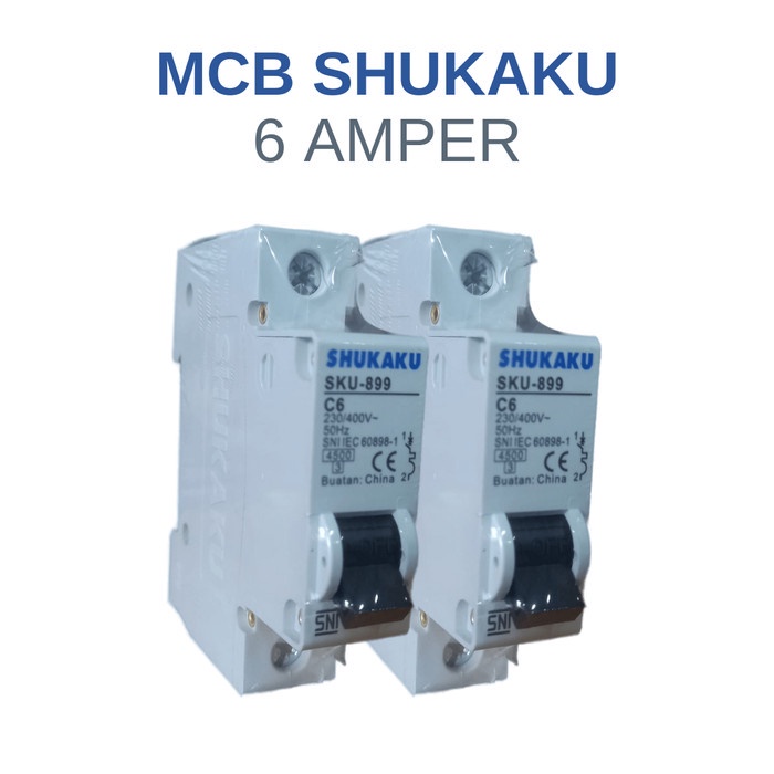 MCB 6A SHUKAKU MCB 6 AMPERE SAKLAR LISTRIK 1 PHASE MCB SHUKAKU 6 AMPER