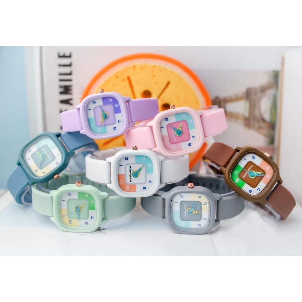 (Best) WBS Jam Tangan Quartz Strap PU Analog Chrono Casual Gaya Retro Wanita & Pria Ulzzang Watch