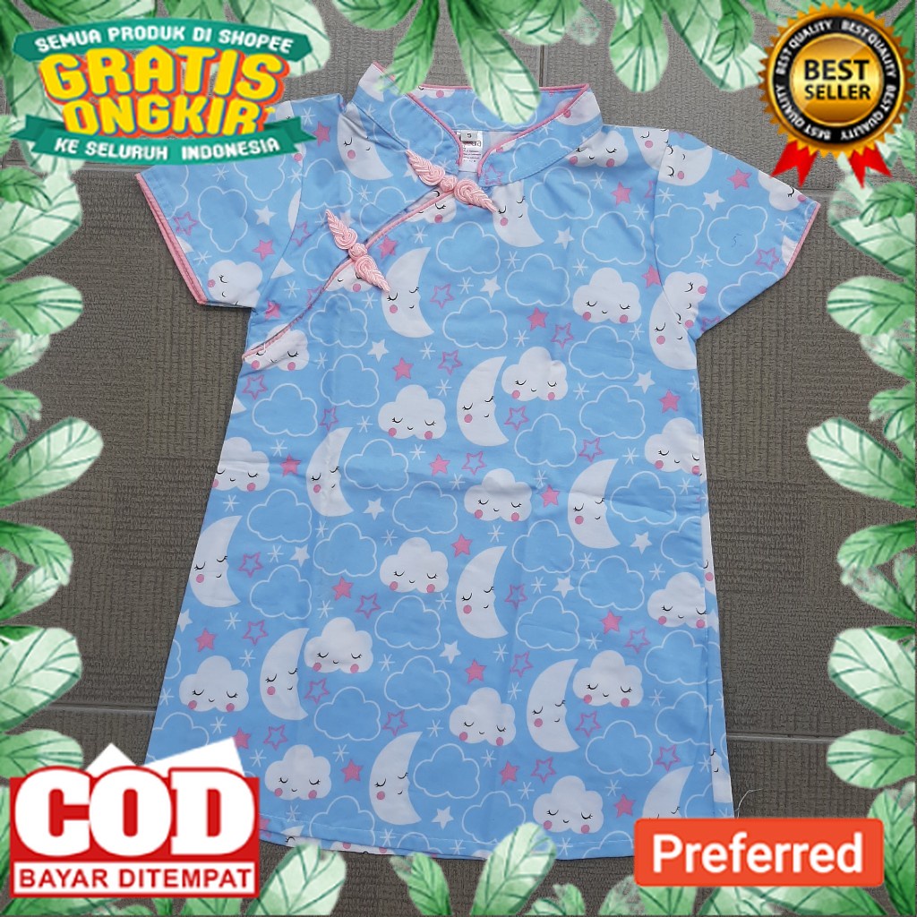 DD Dress Imlek Cheongsam Anak Cewek Perempuan Little Koda 3-6 Tahun ACS// HARI RAYA IMLEK / BAJU IML