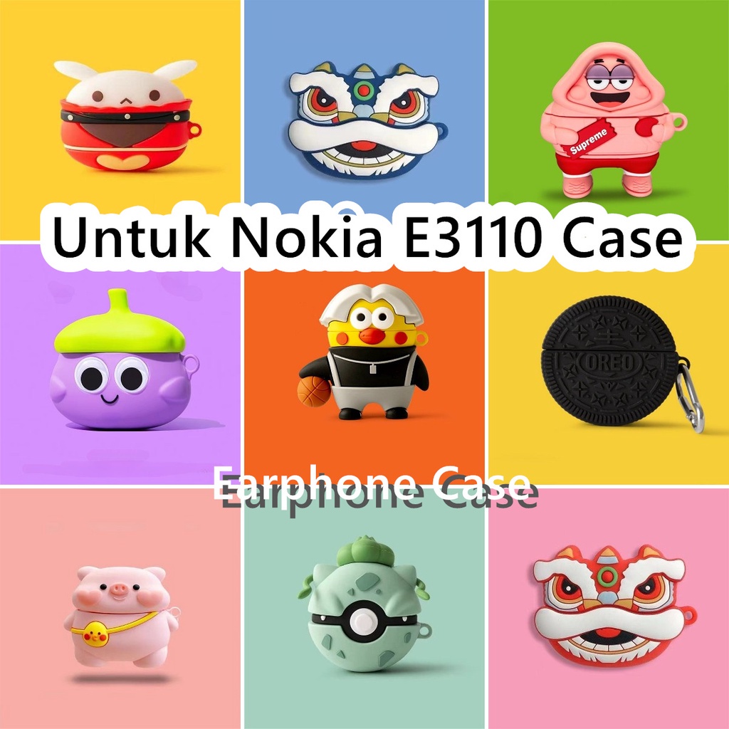 【inovasi】Untuk Nokia E3110 Case Trendi Kartun Ayam Kuning Kecil Soft Silicone Earphone Case Cover NO.1