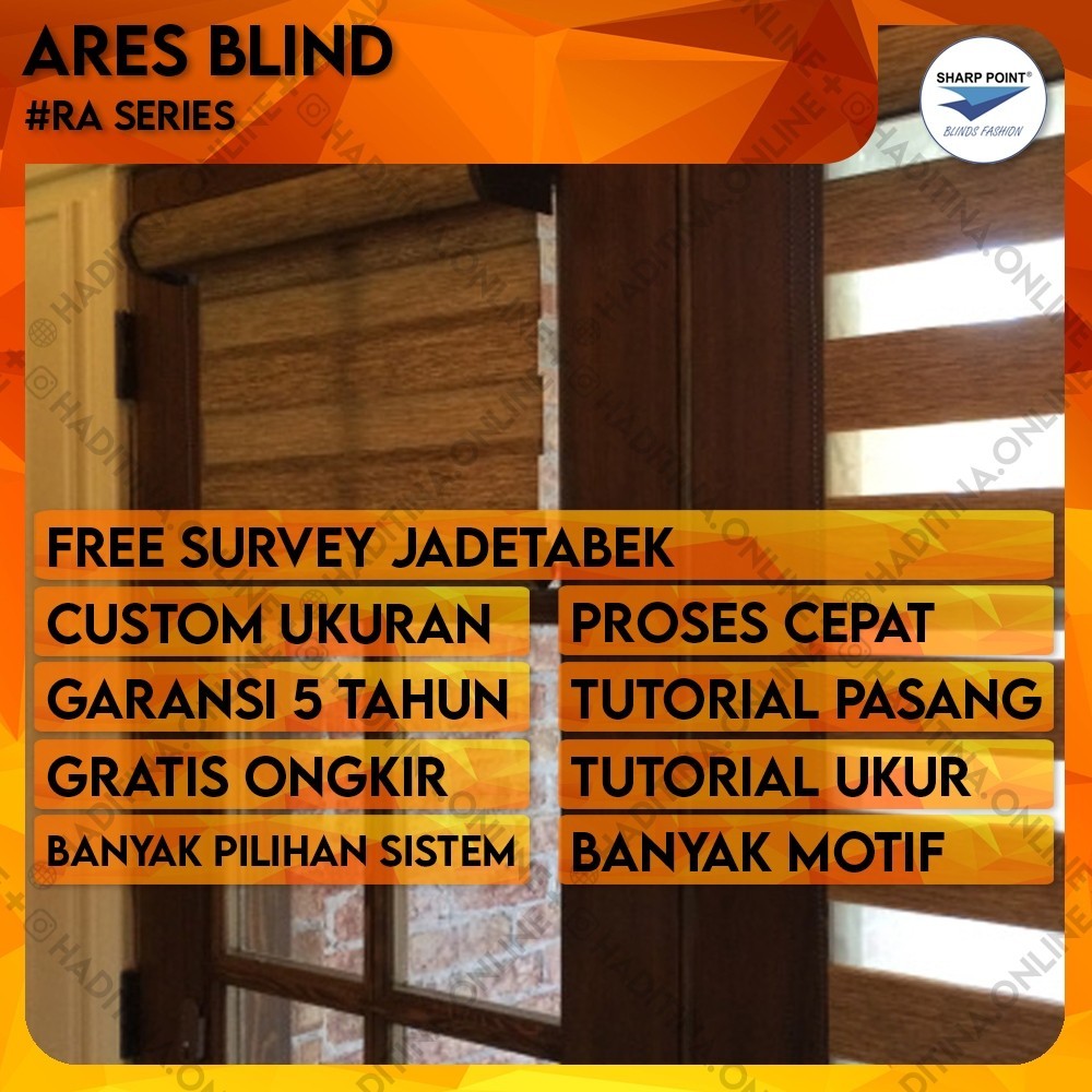Ares Blind RA Series | Jendela Gorden Tirai Kain Indoor Outdoor Minimalis Gordyn Gordeng Horden Hord