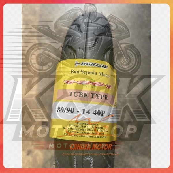 BAN DUNLOP BAN MOTOR MATIC DEPAN MERK DUNLOP 80/90-14 TUBETYPE
