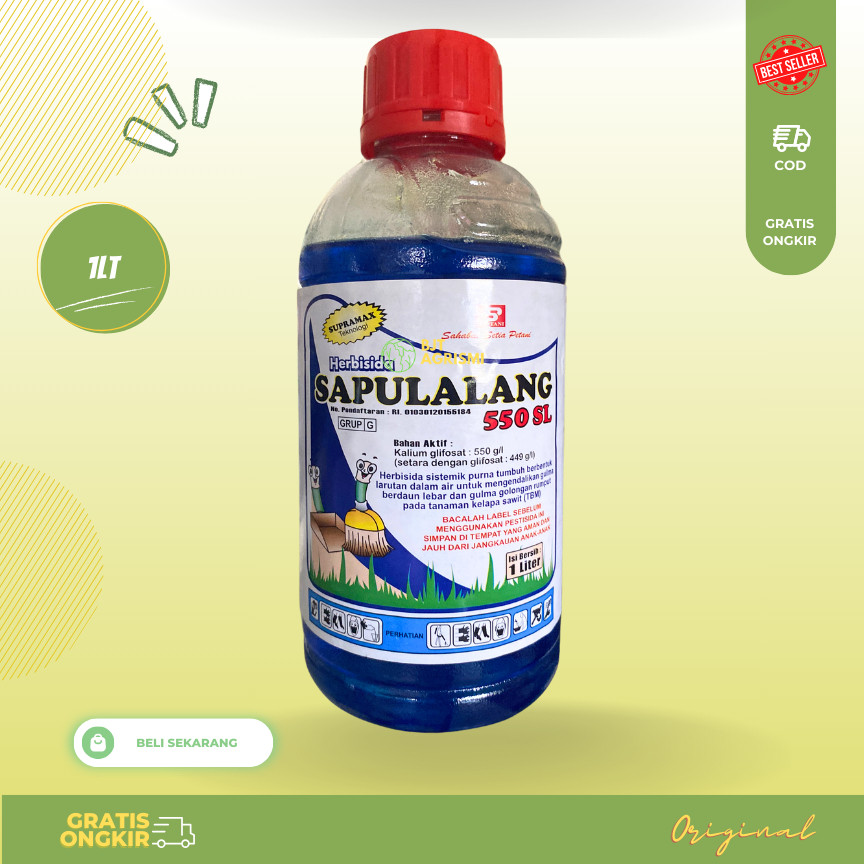 Herbisida SAPULALANG 550SL 1 Liter Santani Glifosat Racun Rumput Akar Sistemik