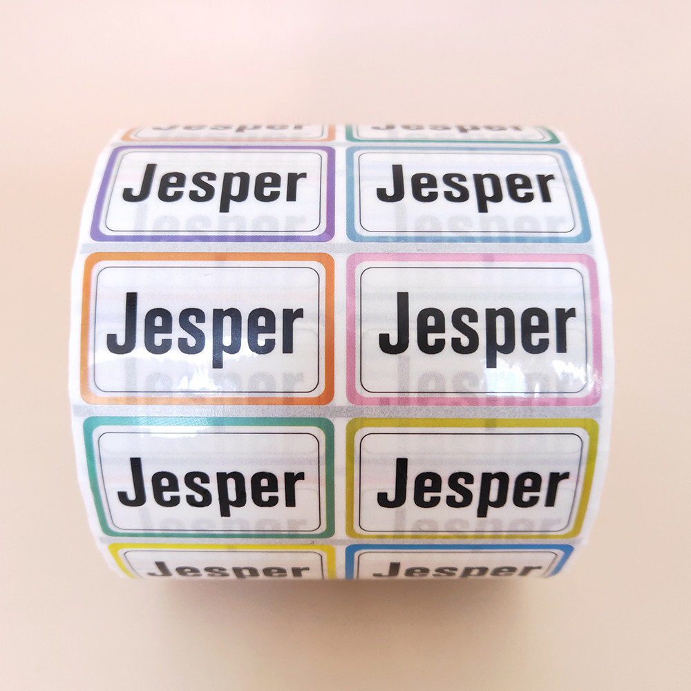 

100pcs Custom Hebrew Name Sticker for Kids School Personalized Waterproof Transparent Label Children Stationery Stickers Tag