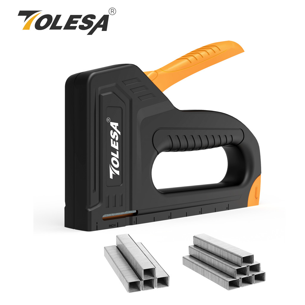 

TOLESA Staple Guns for Wood Light Duty Home Use Manual Staplers Upholstery Nail Gun with 1200 Staples Home Decor Carpentry Tools