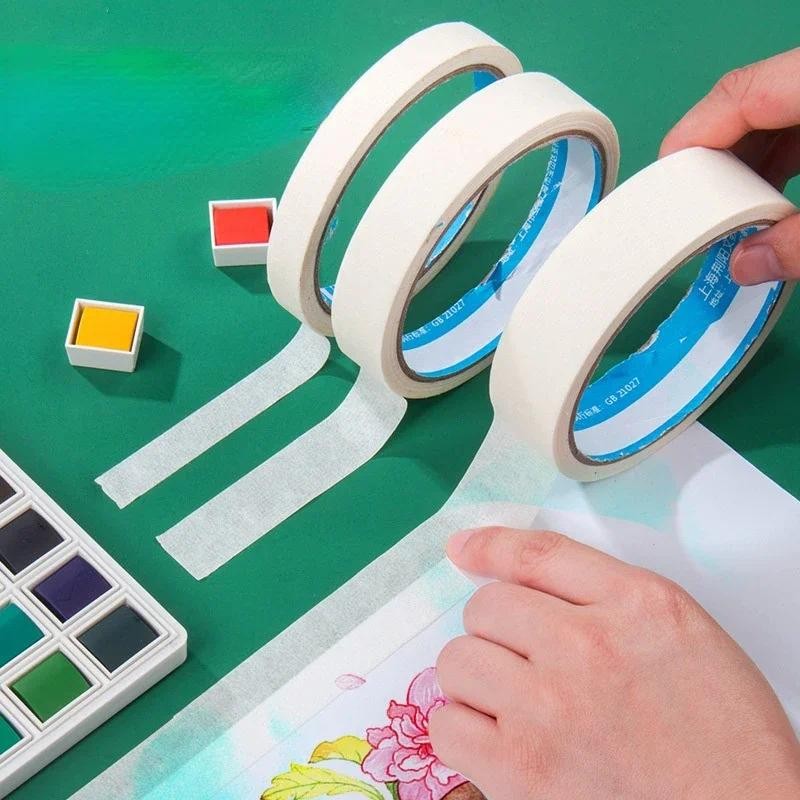 

13M White Masking Tape 10mm-50mm Single Side Tape Oil Painting Art Painting Tape Watercolor Painting Tool Car Paintin