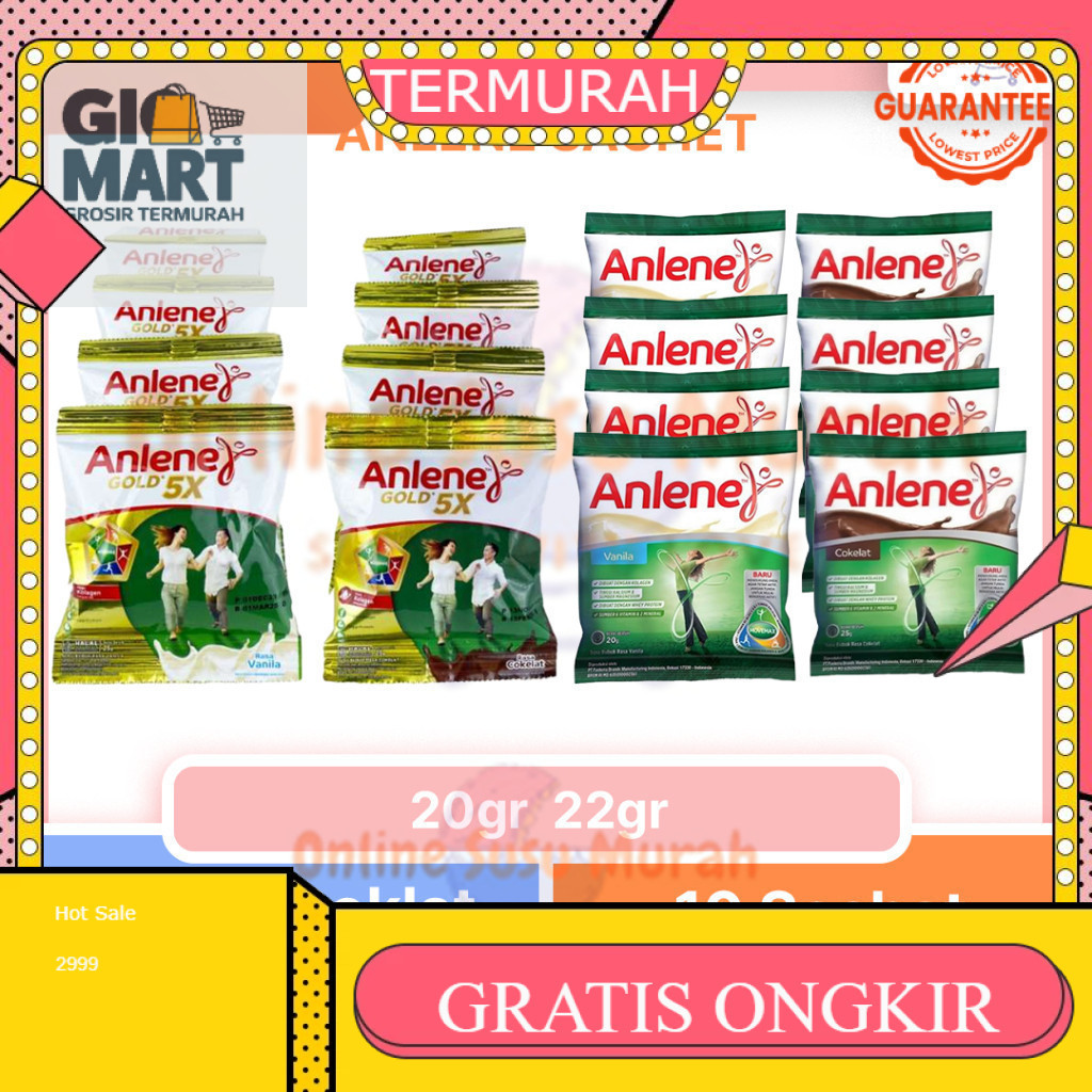 

ANLENE SACHET GOLD 25GR / ACTIFIT VANILA 20GR COKLAT 22GR (10 SACHET) SSSC