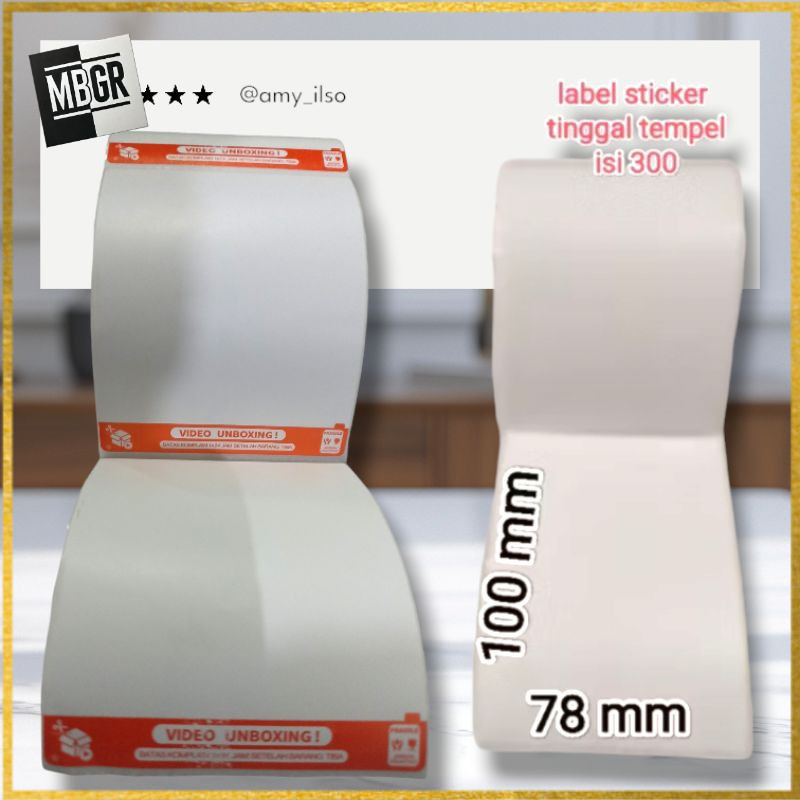 

Label Sticker 78X100 Isi 300 Resi Pengiriman Mm Stiker Lembar Thermal Barcode Murah Shipping Bandung