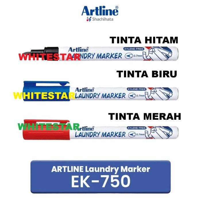 

spidol artline kain fabric laundry marker ek-750