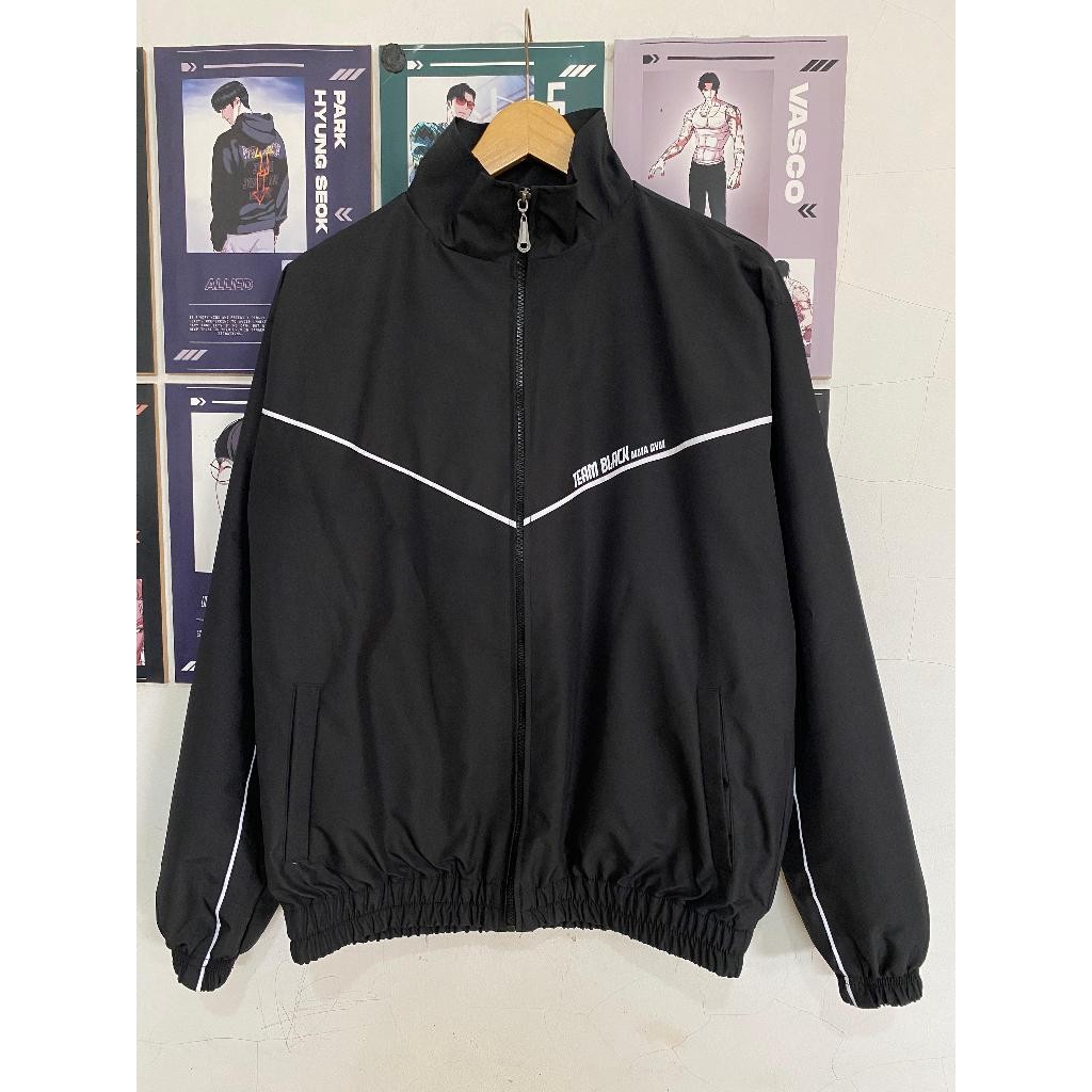 HH69 Jaket Jaekyung Team Black Jinx / Tracksuit Team Black Gym Manhwa Jinx