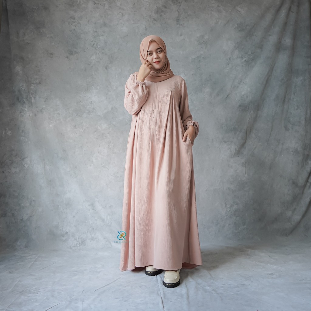 D&R PROJECT _ Acc GAMIS SYARI FASHION MUSLIM STYLISH MAURA DRESS GAMIS ELEGANT TERLARIS