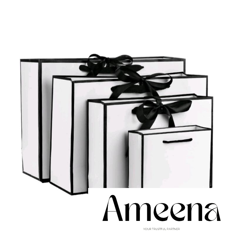 

PAPERBAG HITAM PUTIH (PITA)/ TAS HAMPERS GOODIEBAG FANCY/TAS GIFT SOUVENIR KADO WEDDING CLASSIC/TAS PAPERBAG