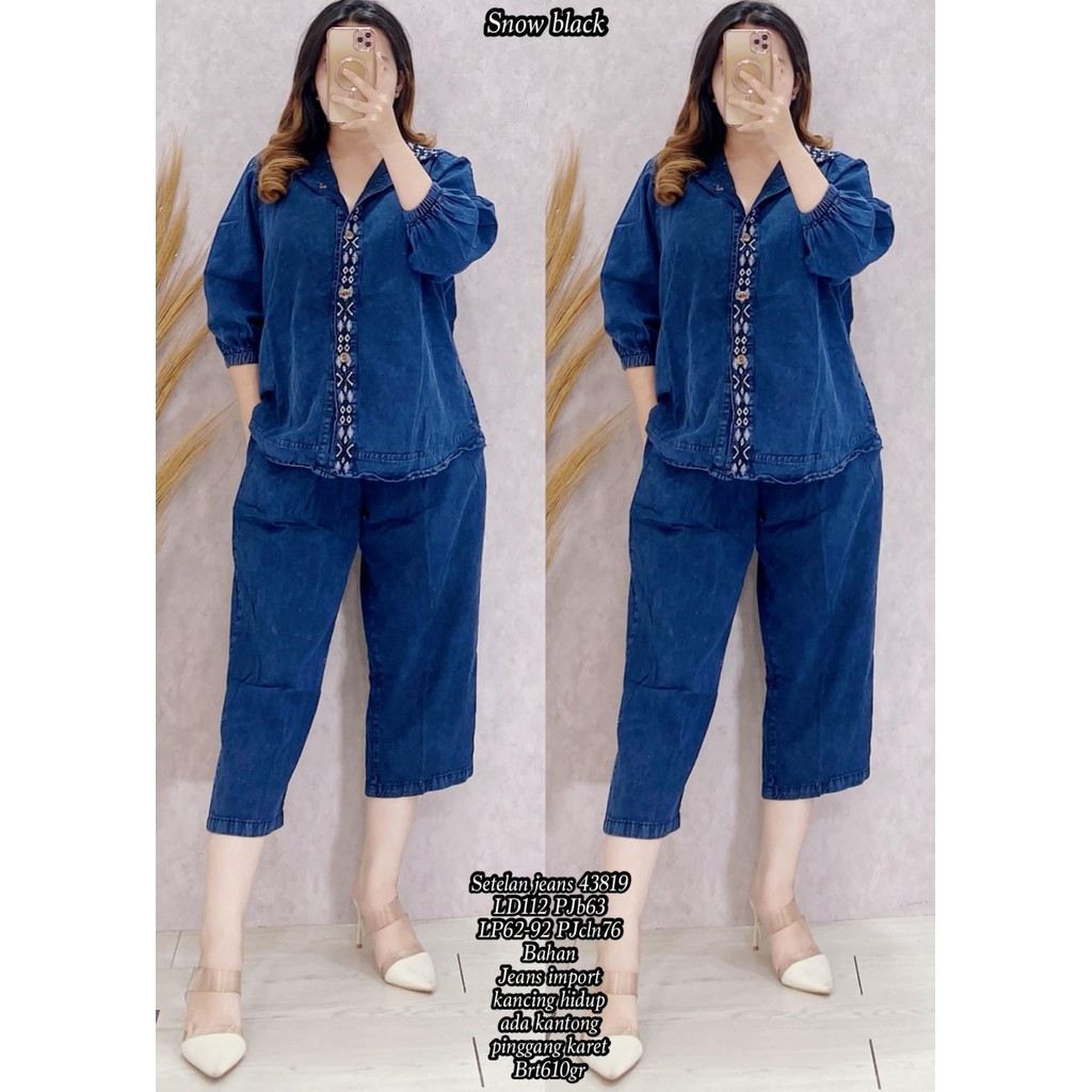 SETELAN WANITA JEANS 43819 JEANS IMPORT