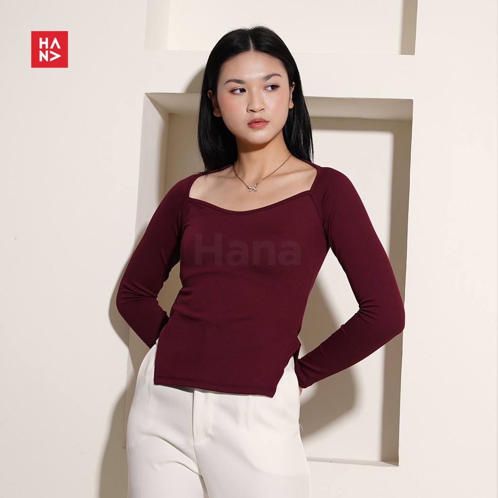 Hana Fashion - Millie Long Sleeve Top/Atasan Casual Wanita - TS711