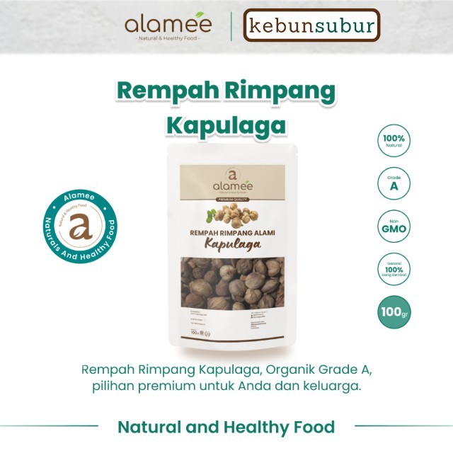 

ALAMEE Kapolaga Kering Kapulaga Lokal Cardamom Kapol Spice Rempah Rimpang Organik Premium 100gr Kebunsubur