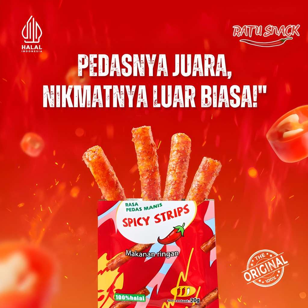 Ratu Snack - Latiao Mix  Snack Camilan Pedas Manis dan Gurih