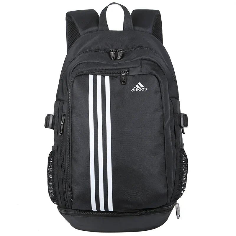 Adidas Originals Classic Large-capacity Polyester Jersey Outdoor Sports Zipper Closure School Bag Ba