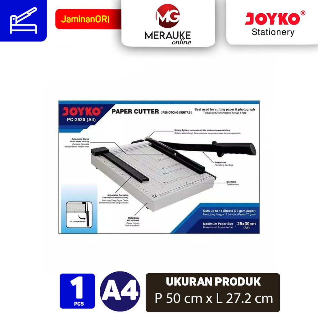 

JOYKO Paper Cutter / Pemotong Kertas Ukuran A4 PC-2530
