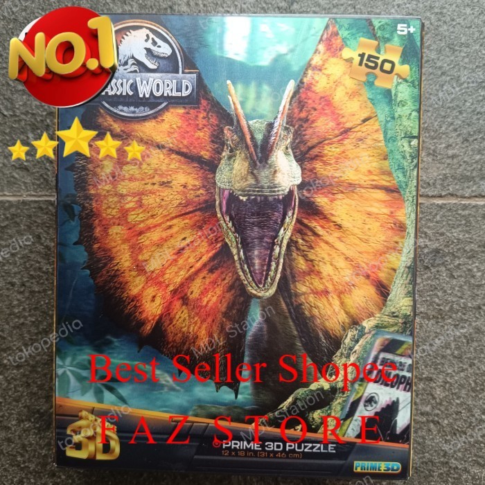 Jurassic World  PRIME 3D PUZZLE 150 Pcs Puzzle Dinosaurus Toy FAZ Store