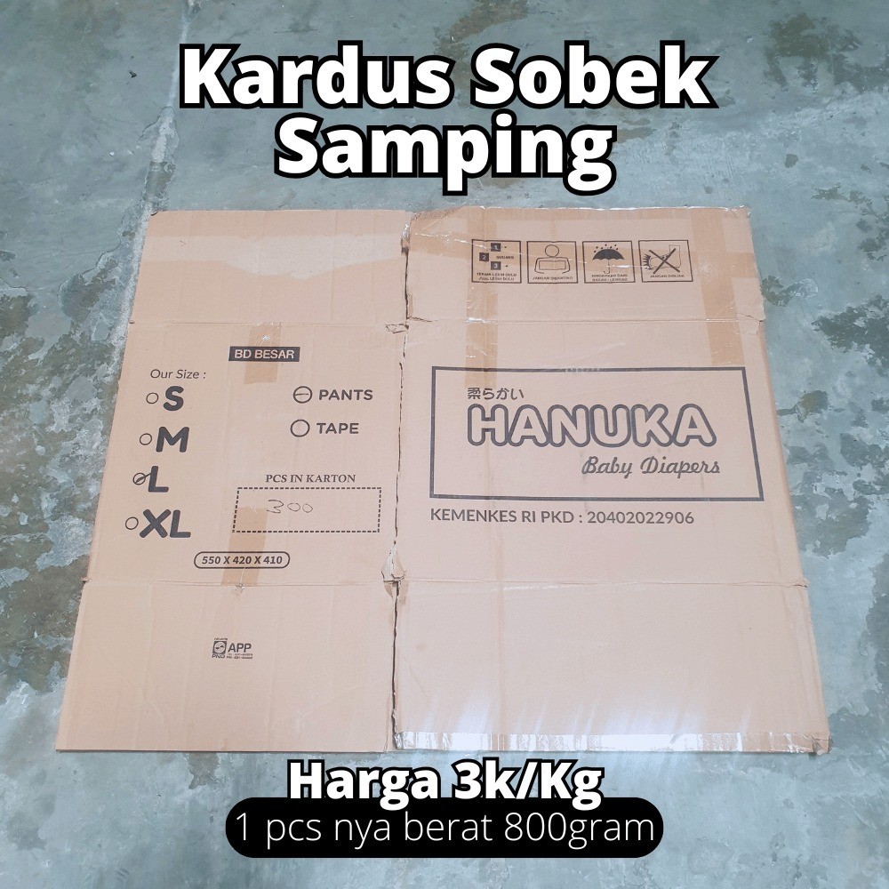 

[Juragan Popok] Kardus Bekas Hanuka Sobek Samping Per Kg