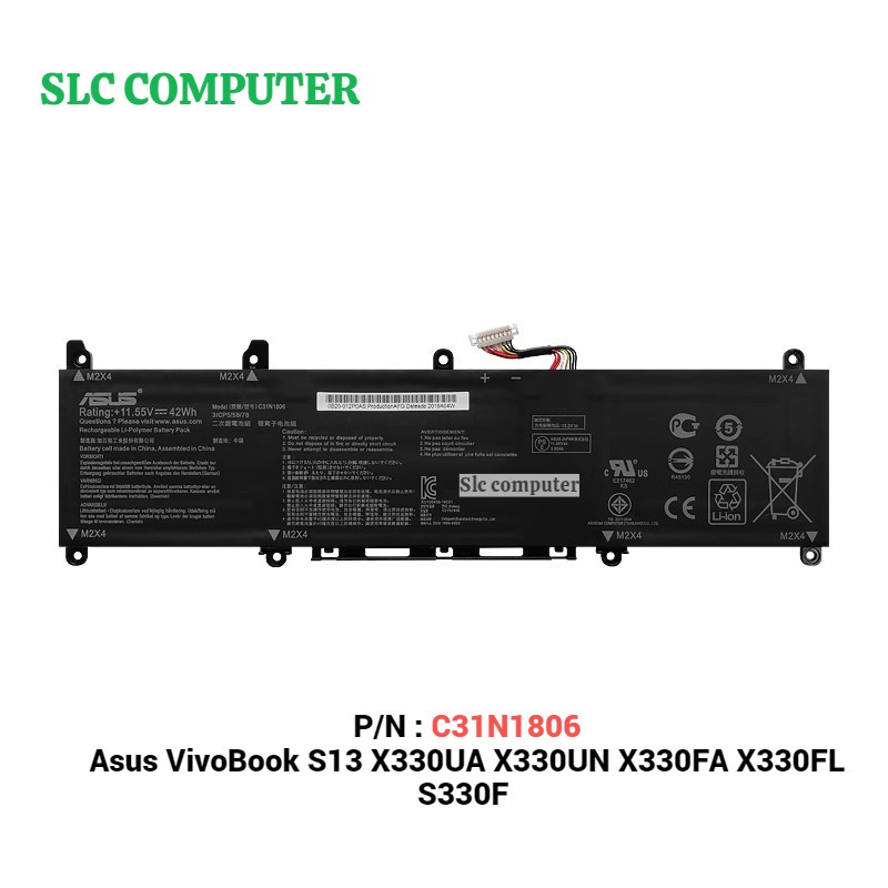 Baterai Asus VivoBook S13 X330UA X330UN X330FA X330FL S330F C31N1806 part laptop