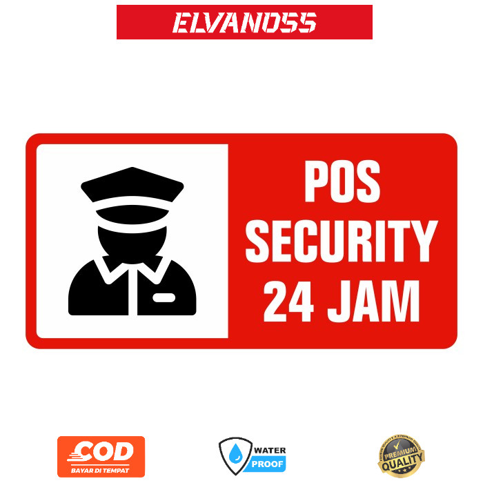 

STIKER RAMBU POS SECURITY 24 JAM 30CM X 15CM FREE CUSTOM DESAIN STICKER