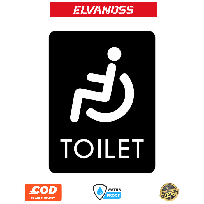 

STIKER RAMBU SIGN TOILET KHUSUS DISABILITAS 15CM X 20CM FREE CUSTOM DESAIN STICKER