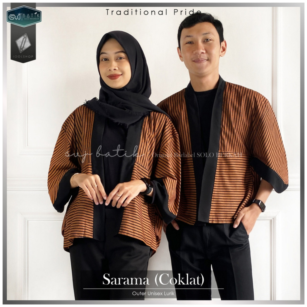 LURIK OUTER LURIK SARAMA COUPLE ATASAN BATIK SURJAN PRIA KEBAYA WANITA MODERN