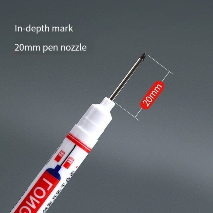 

Spidol Marker Serbaguna Penanda Besi Kayu Kepala Panjang Long Head - 4hitam2Putih