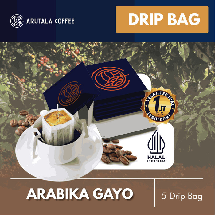 

[BIG SALE] Arutala Drip Bag/Filter Bag Coffee: Arabika Aceh Gayo – 5 Drip Bag