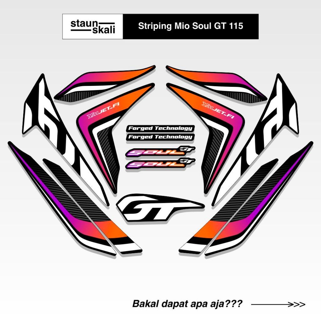 Striping Mio Soul GT 115 Variasi (2) Original Ori Api Hotwheels Medusa Body Set 2012 2013 2014 2015 