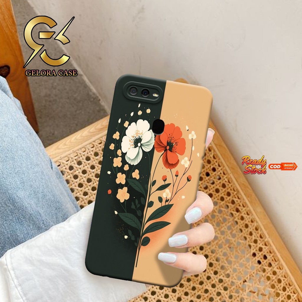 Case Oppo A5s A12 F5 A11K - Softcase Oppo A5S A12 A11K A12 - Motif case Bunga - OPPO - Casing Oppo A