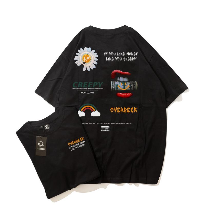 Kaos Distro Oversize Pria | Kaos Oversize Wanita | T-Shirt Couple Lengan Pendek Katun | Kaos Polos H