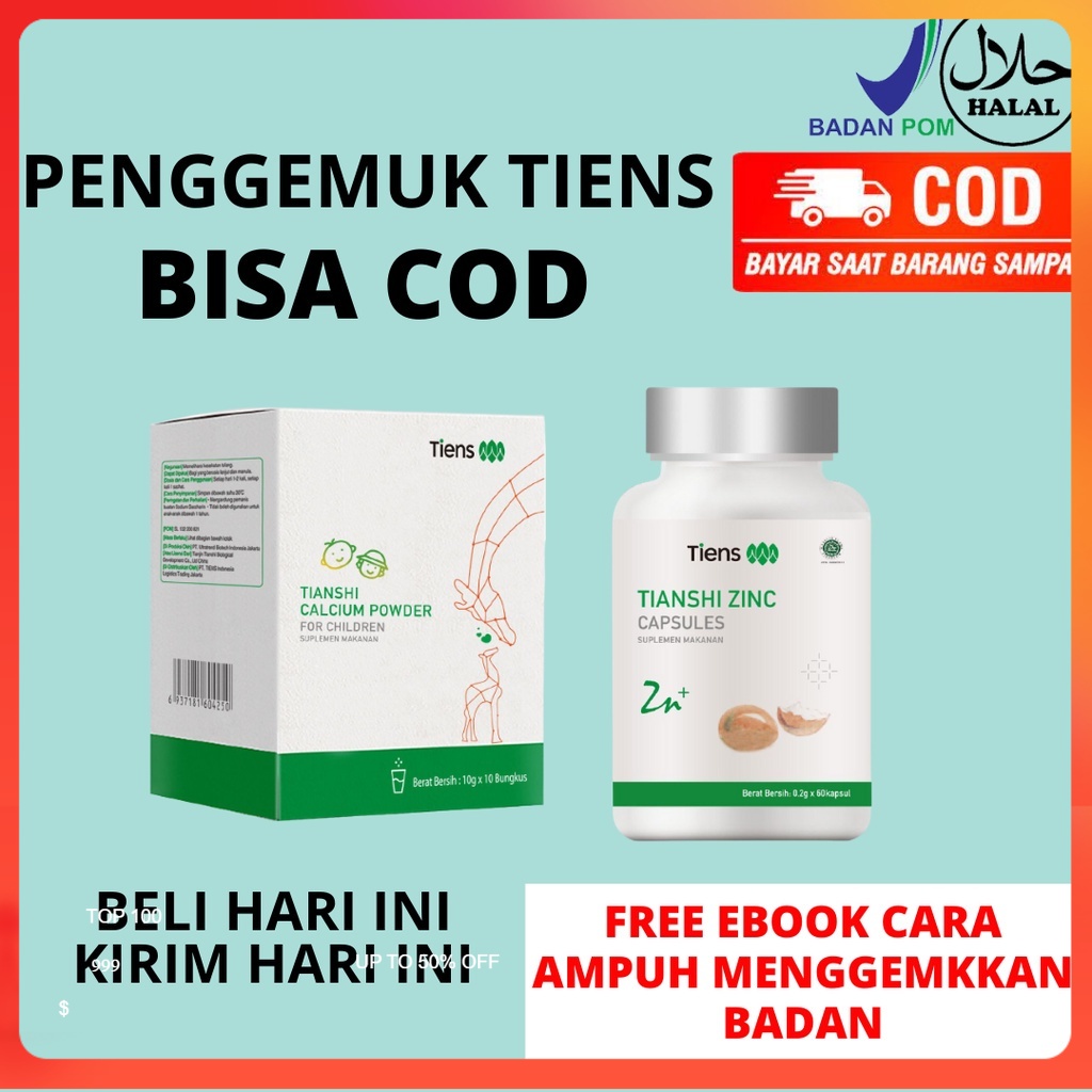 

Penggemuk Badan Tiens Original Komplit Susu protein dan Zinc Kapsul BPOM
