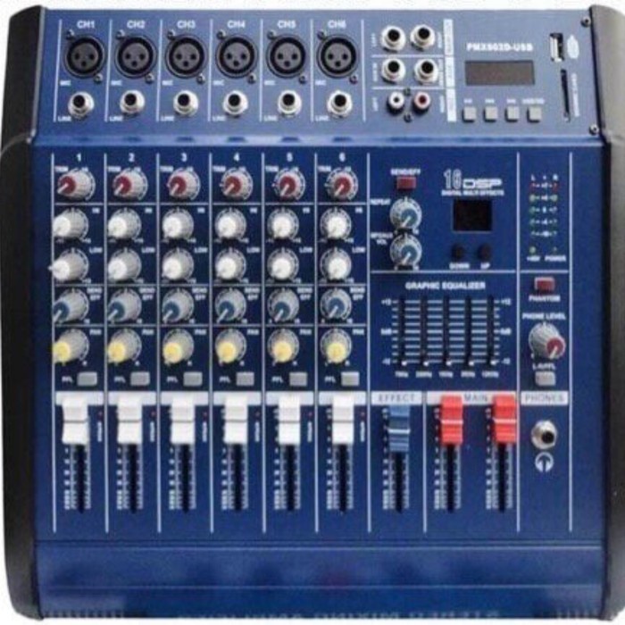 power mixer 6 channel PMX602D