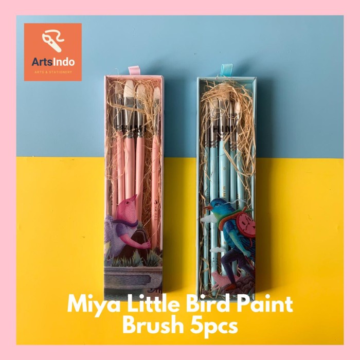 

[DL-0172] Miya Little Bird Paint Brush 5pcs - Blue