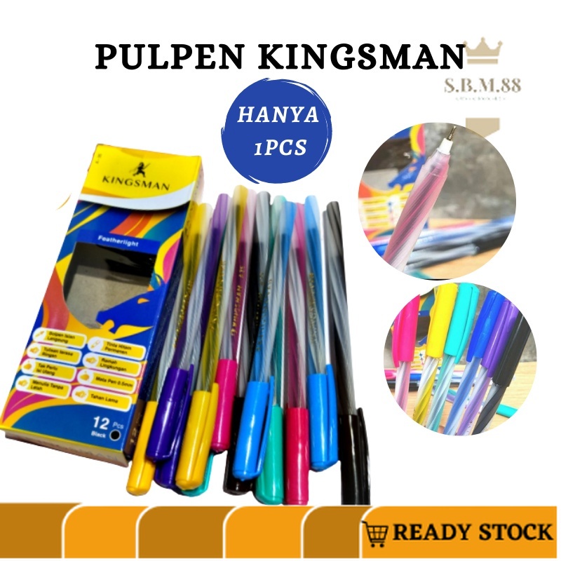 

SM88 -F208- Pulpen Kingsman 1 Pcs - Alat Tulis Pulpen Tinta - ATK Pulpen Per-pcs