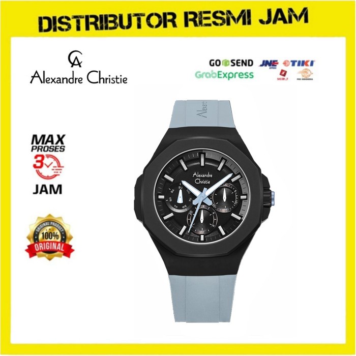 Jam Tangan Wanita Alexandre Christie AC6590BF AC 6590 BF Black Grey