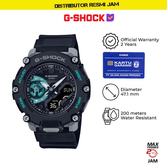 GShock GA-2200M-1ADR GA-2200 GA2200M GA2200 Garansi Resmi 2 Thn