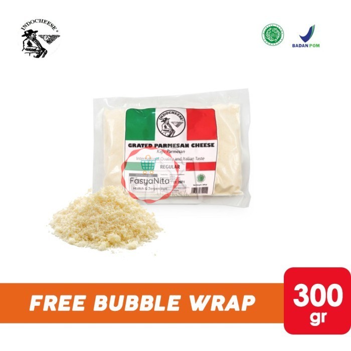 

Indocheese Keju Parmesan Parut + Ice Gel 300gr - Reguler - Reguler - FasyAnita Mart Denpasar