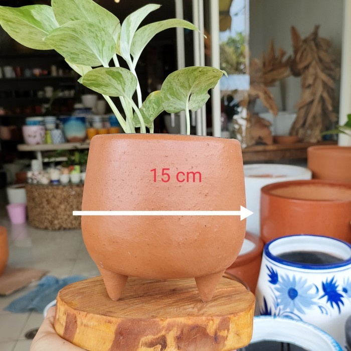 POT KAKI TERACOTA.POT MANGKUK KAKI D11 T13